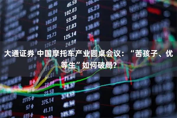 大通证券 中国摩托车产业圆桌会议：“苦孩子、优等生”如何破局？
